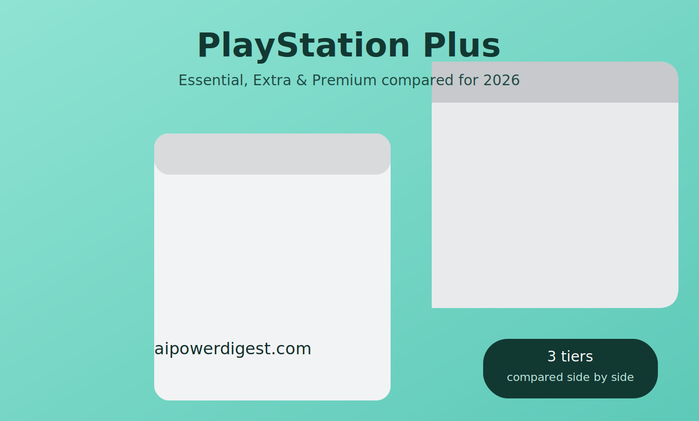PlayStation Plus Tiers 2026: Essential vs Extra vs Premium Compared