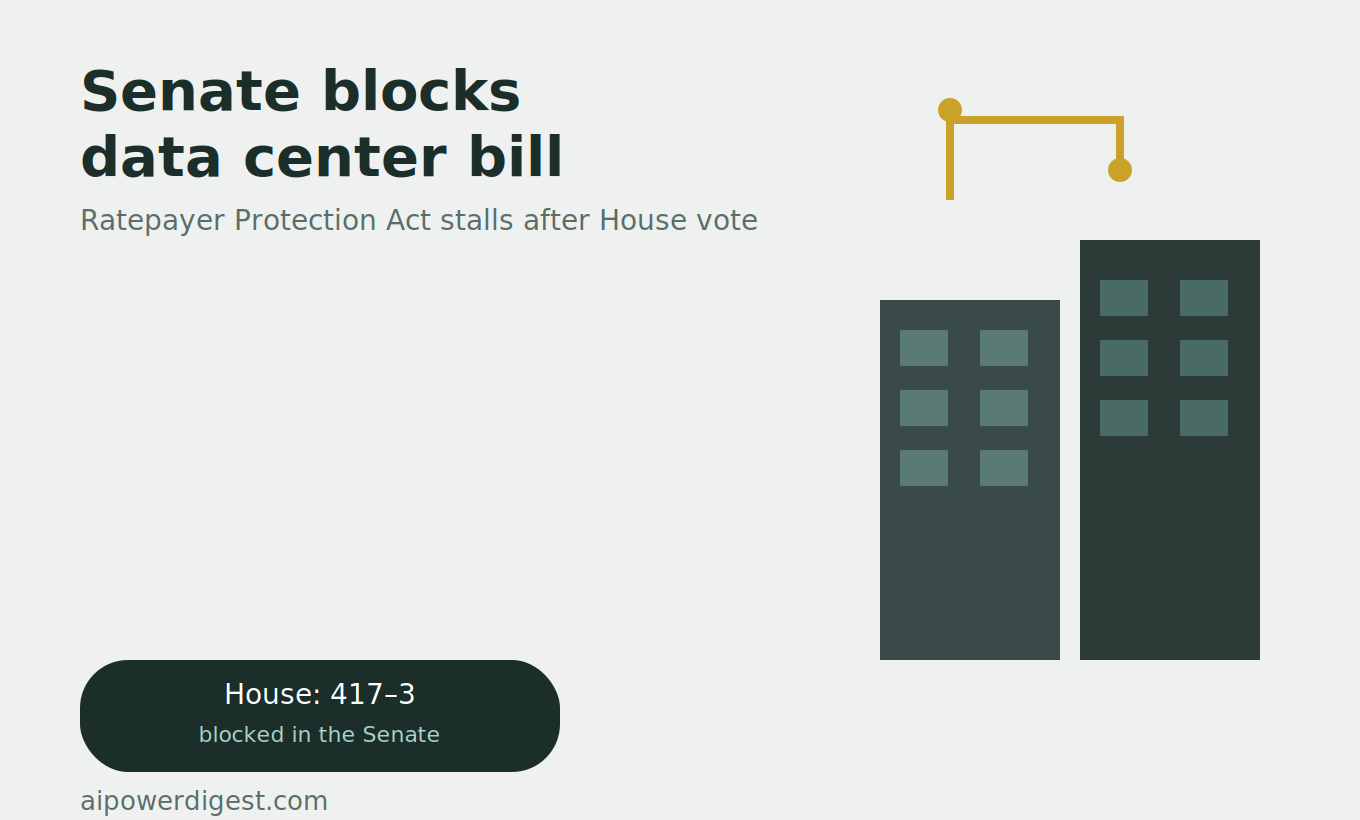 Senate Blocks Data Center Bill: What Happened and What's Next